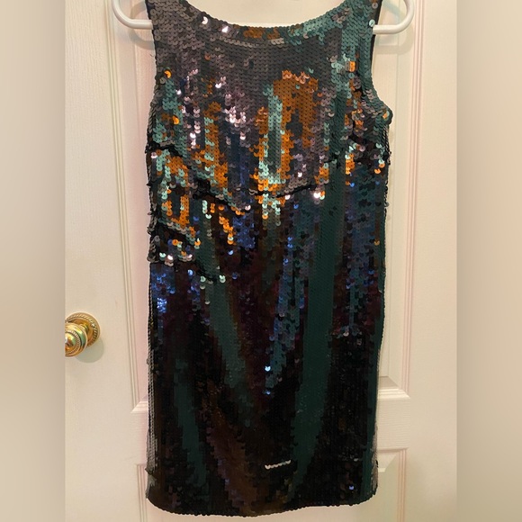 Black sequin Mini dress. Worn once. - Picture 1 of 4